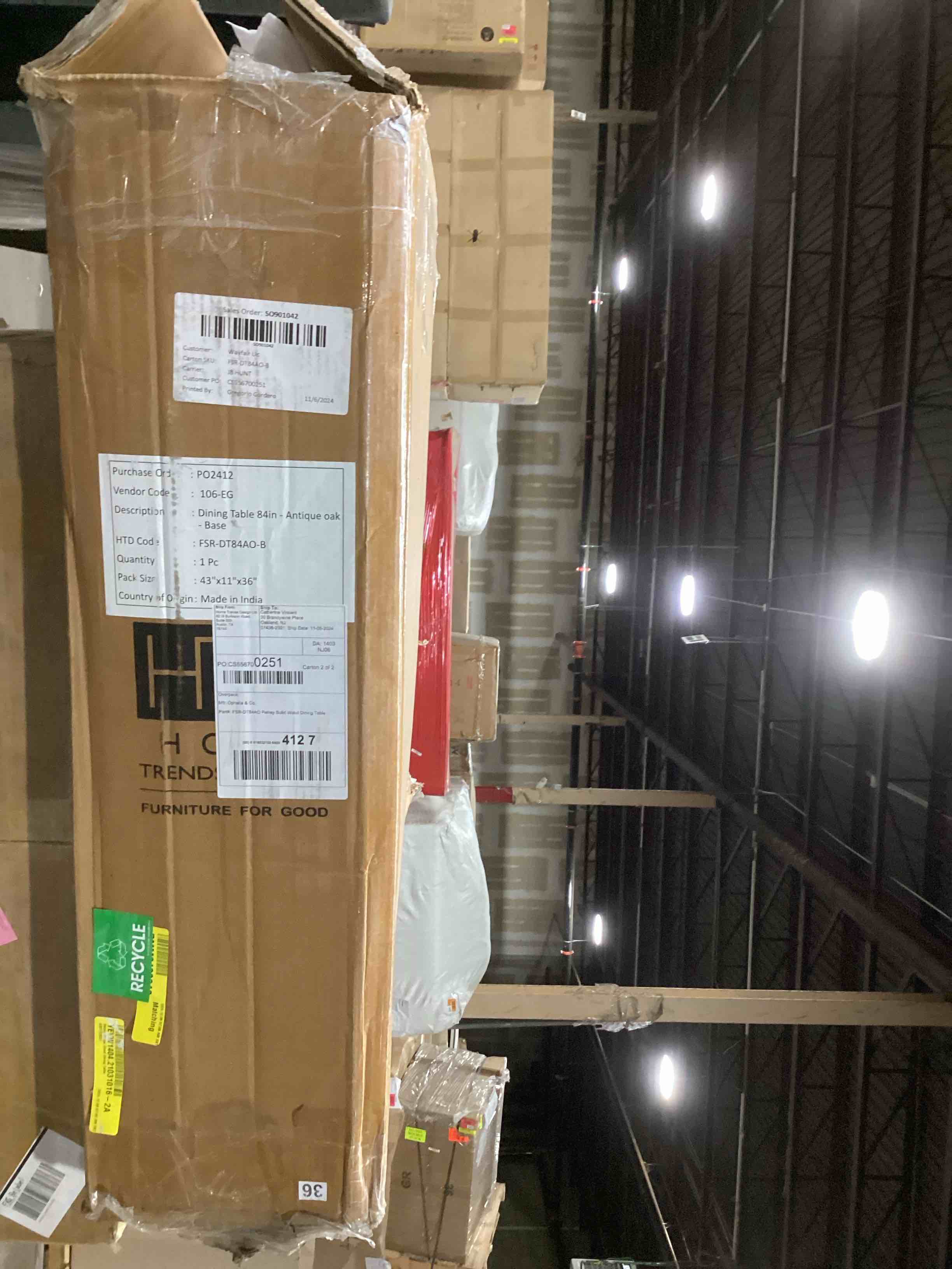 Petrey Mango Wood Dining Table