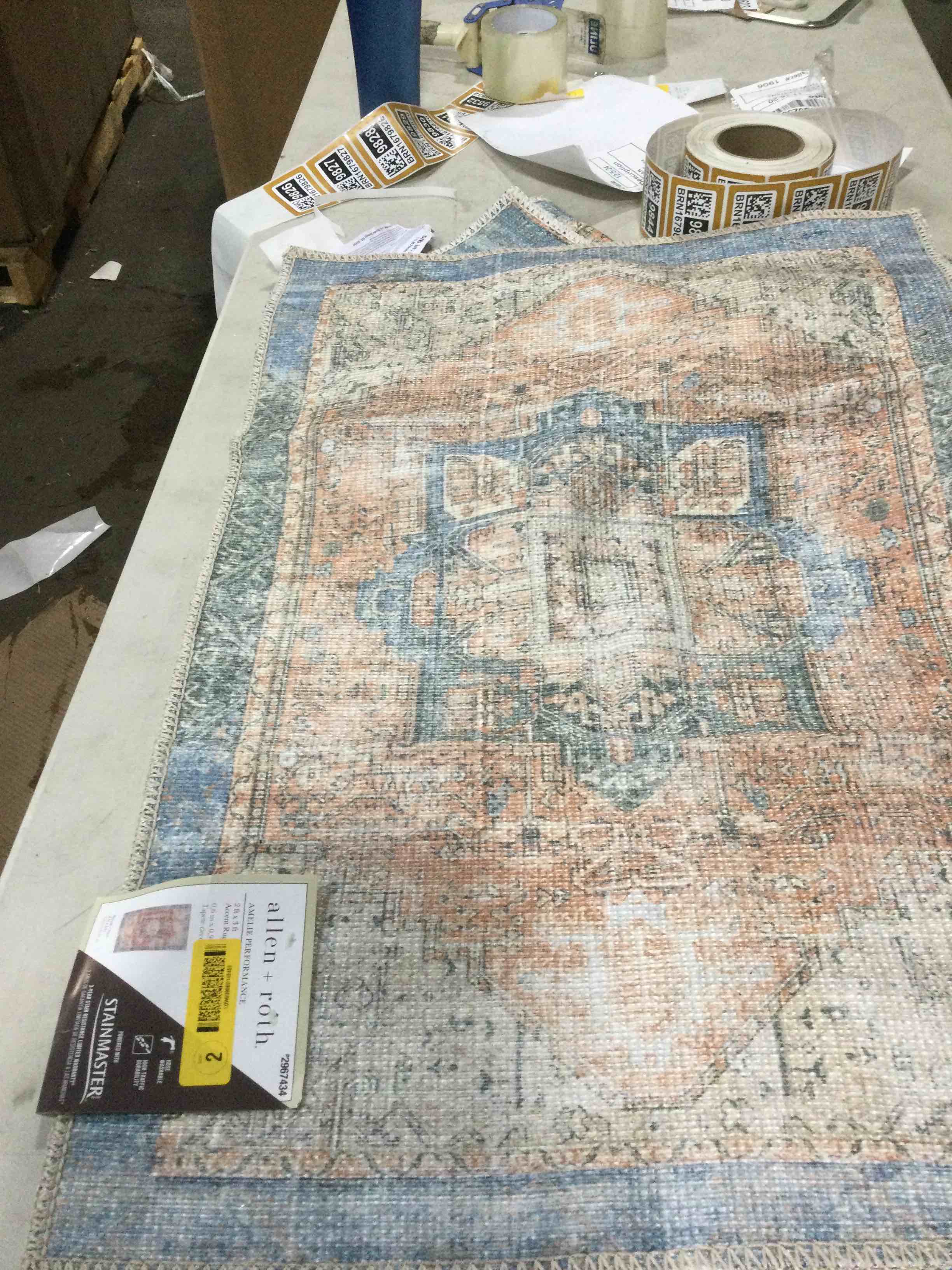 Entryway Rug 2X3, Washable Entry Area Rug Non-Slip Indoor Door Mat, Small Modern Print Kitchen Rug Low Pile Soft Entryway Mat, Non-Shedding Rugs for Living Room Door Hall Entryway, Beige