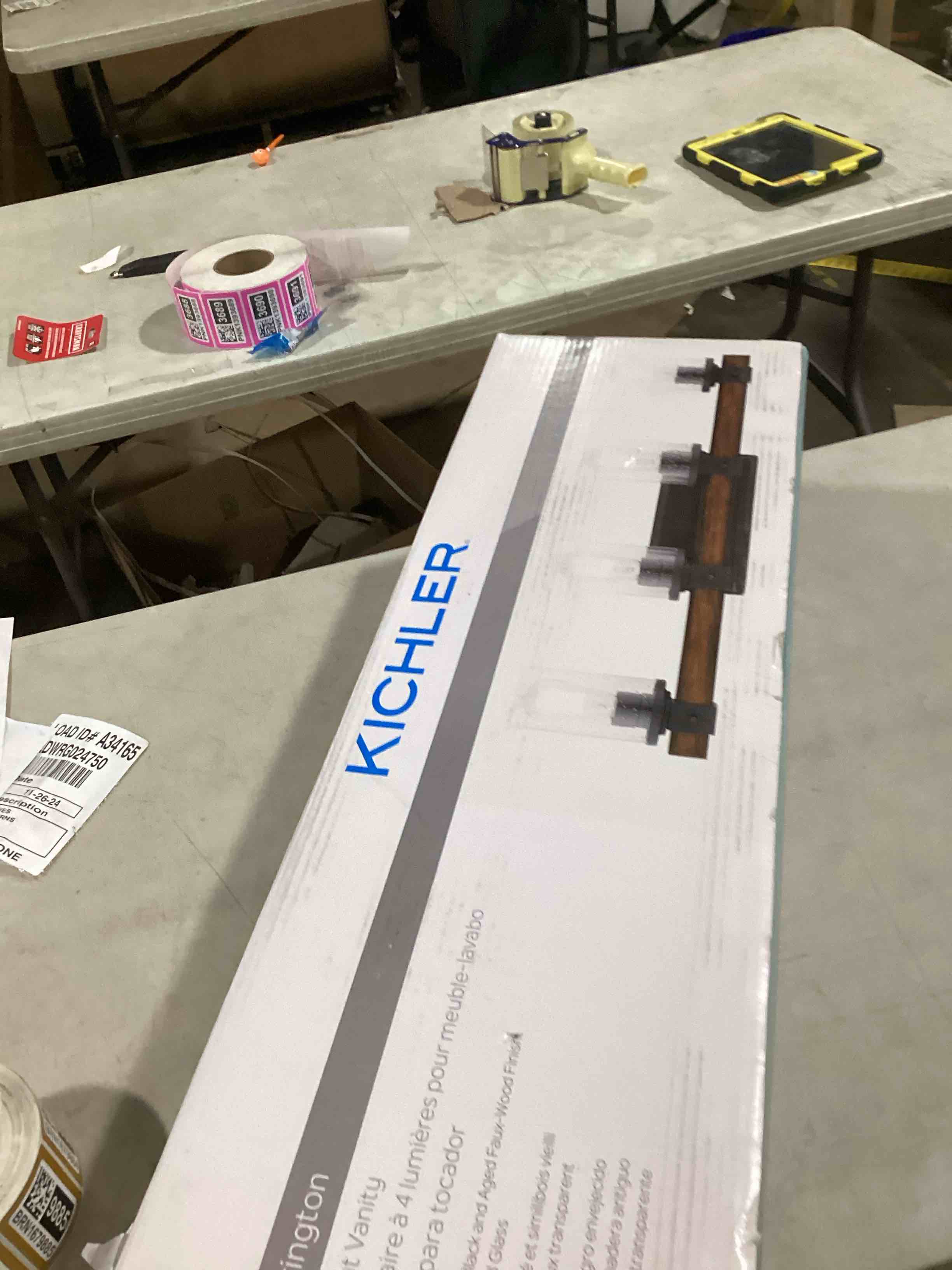 4-Light Bathroom Light Fixtures, HWH Farmhouse Vanity Wall Sconce in Oil-Rubbed Bronze Finish with Clear Glass Shade, 5HLT63B-4W ORB