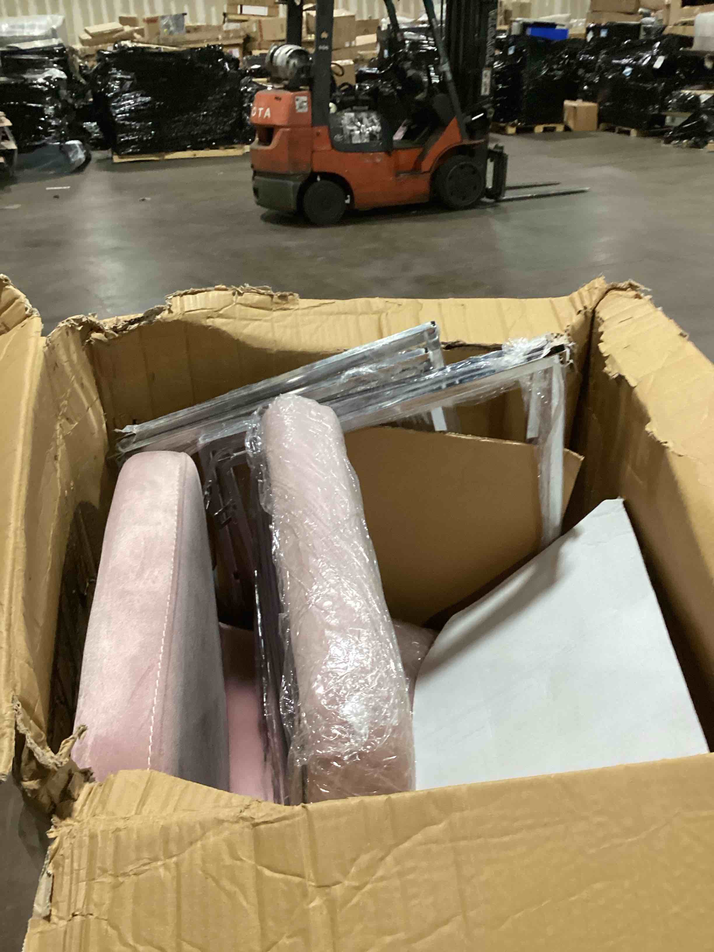 HomePop Channeled Metal Dining Chair, Sustainable Gray Woven