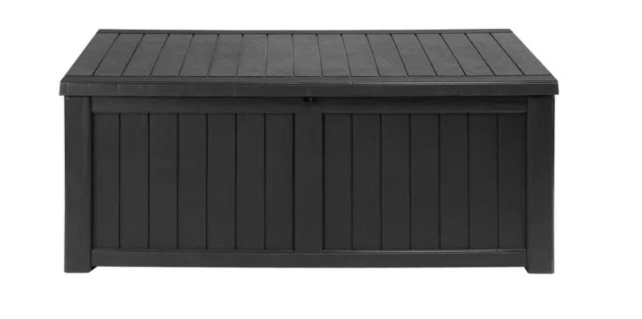 edrosie inc 121 gallons water resistant resin lockable deck box