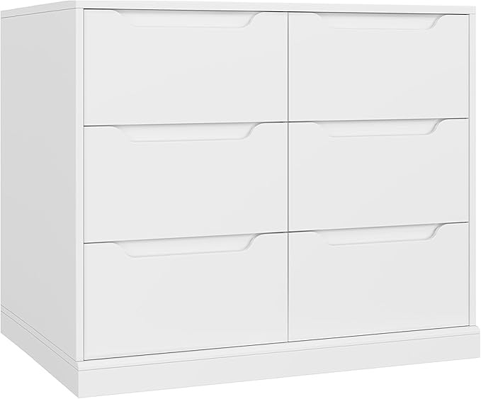 6 drawer dresser for bedroom, large dresser chest of drawers, modern wood storage dresser organizer