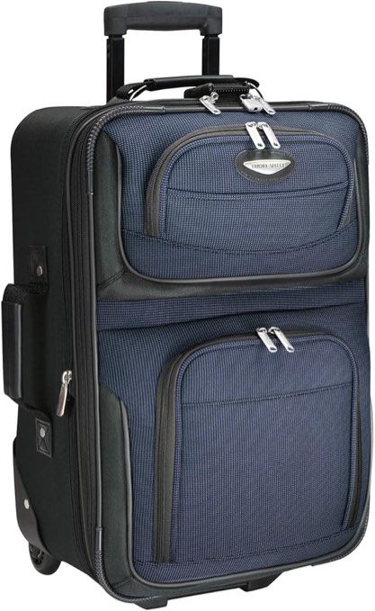 Travel Select Amsterdam Softside Expandable Rolling Luggage, TSA-Approved, Lightweight, Gray, Carry-on 21-Inch