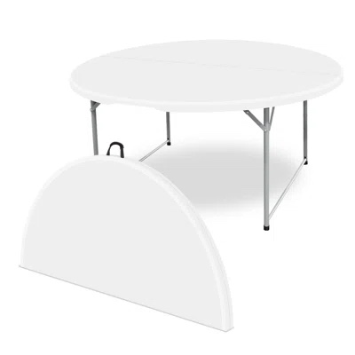 Heavy Duty 5ft 60inch Foldable Banquet Dinning Plastic Folding Round Table For Event Party