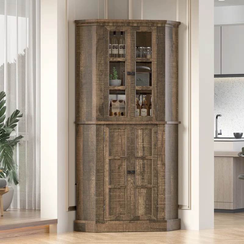 Janardam Accent Corner Cabinet