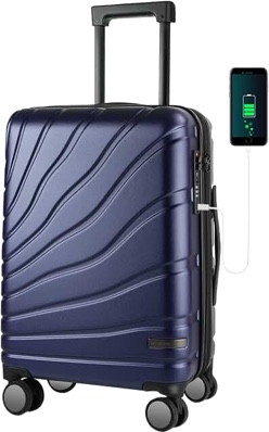 (NOT TESTED) VANKEAN Carry On Luggage with Spinner Wheels & TSA Lock, Expandable Fashionable Hard Shell Suitcase airline approved?20 Inch Carry-On?Light Purple