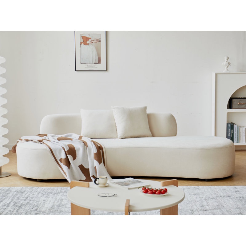 (INCOMPLETE) 90.2” Wide Half Moon Design Sofa