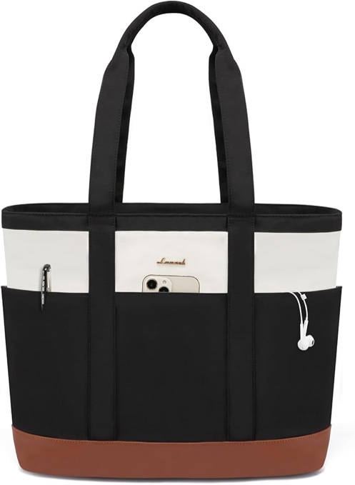 LOVEVOOK Tote Bag for Women,Lightweight Work Bag for Teacher, 15.6 Inch Laptop Bag,Large Shoulder Bag