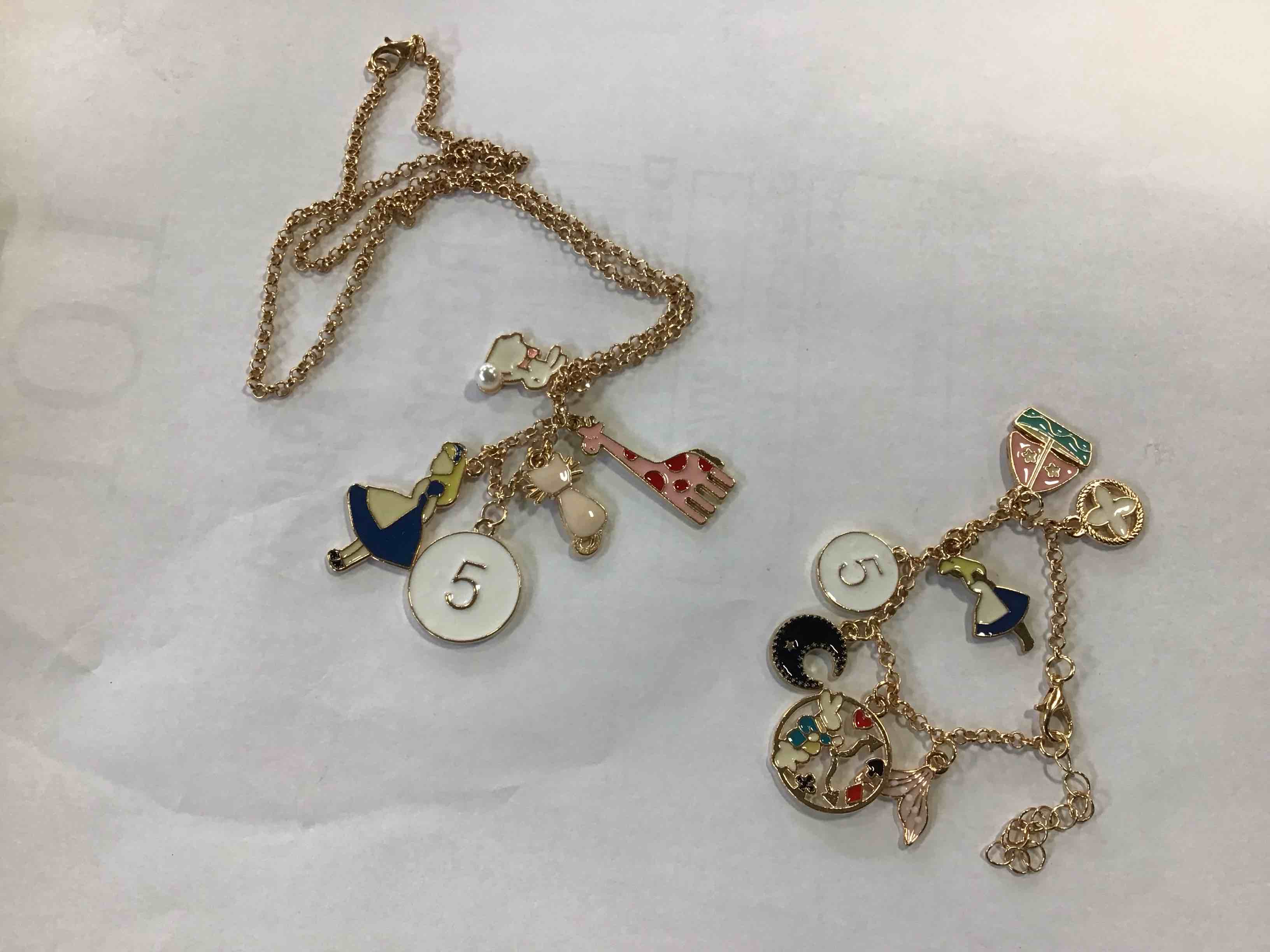 5th birthday 5 year birthday gifts for girls, necklace/bracelet set