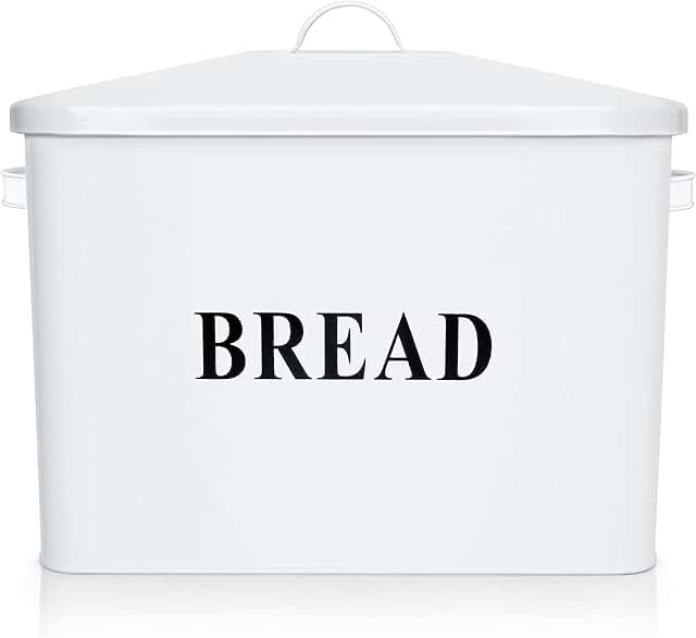 Bread Box Stainless Steel Vintage Bread Storage Bin Kitchen Cake Food Container