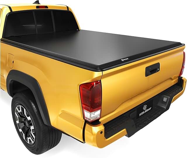 CAPSER 6ft Soft Tri Fold Truck Bed Tonneau Cover Compatible with 2016-2023 Toyota Tacoma 6 FT (73") Bed (Excl. Trail) Soft Tri Fold 6ft