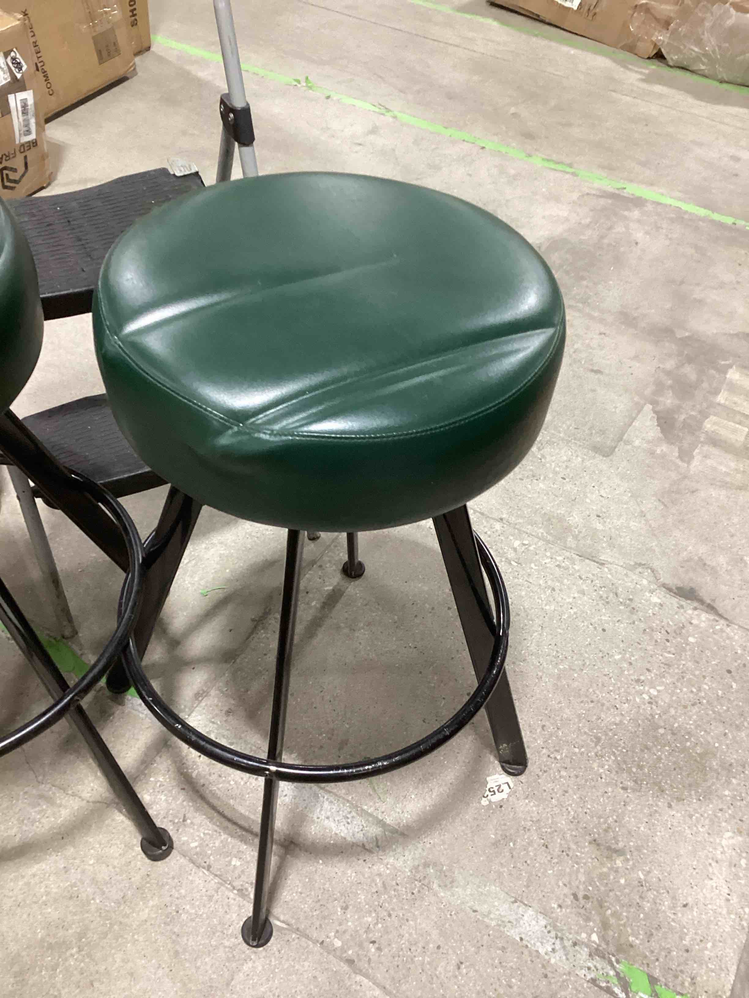 Modern Barstools with Footrest, Backless Chairs for Dining Room Kitchen Counter Bar green 
