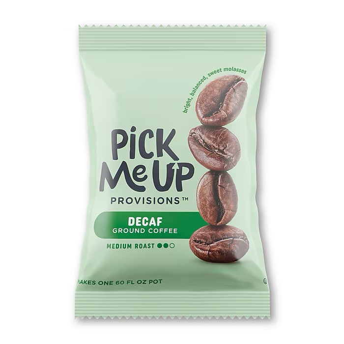 Pick Me Up Provisions™ Decaf Coffee Fraction Pack, Medium Roast, 42/Carton