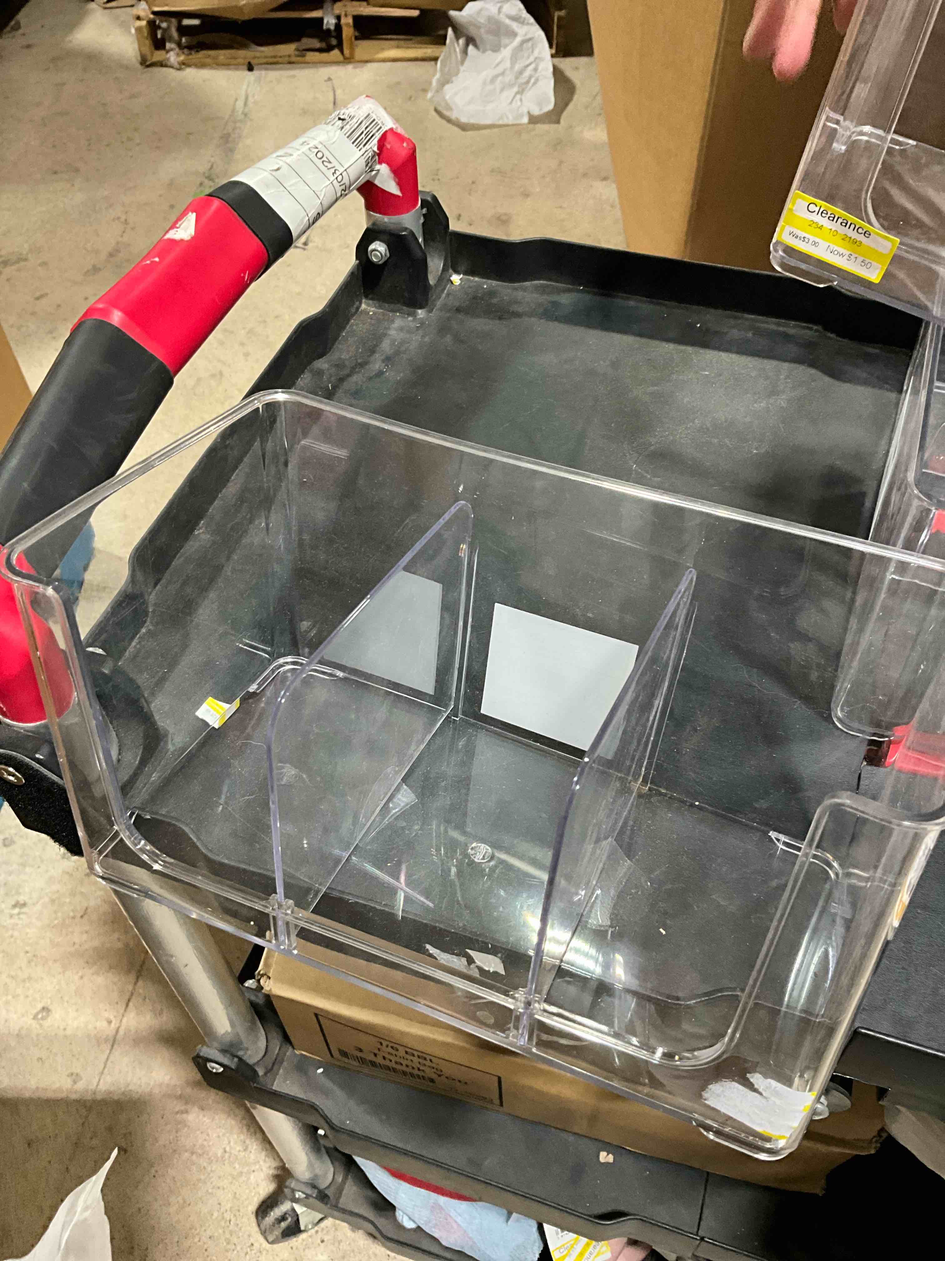 Storage Bin With 2 Dividers (4 Pack)