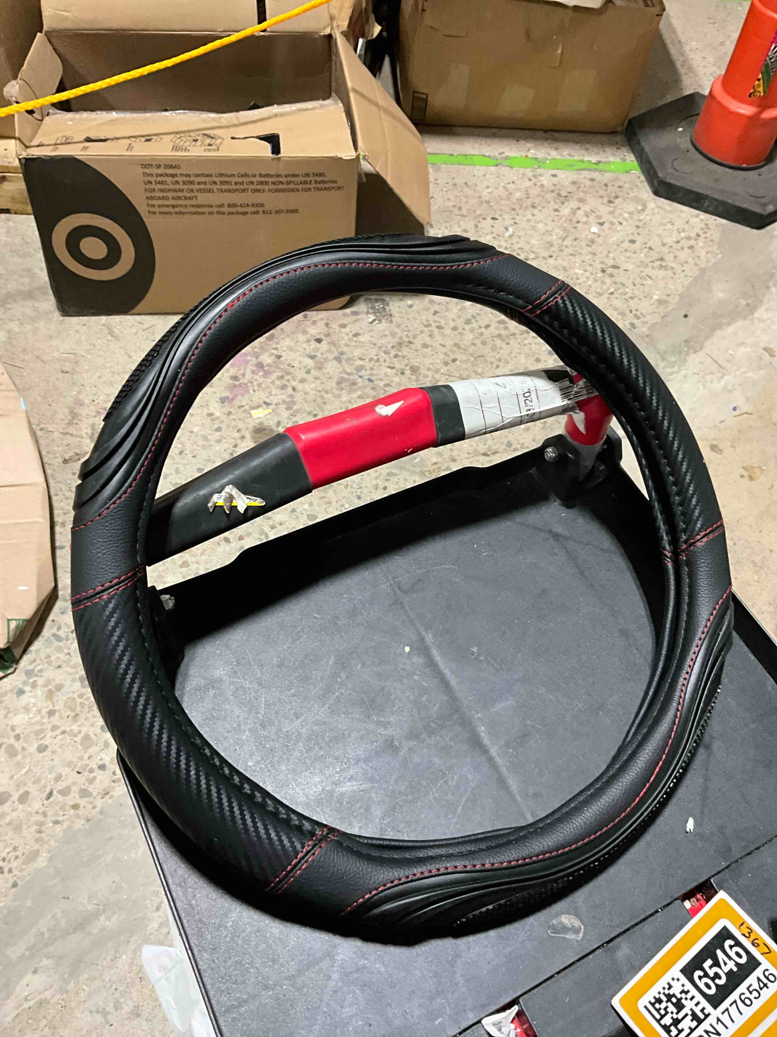 Steering wheel Cover Black/Red