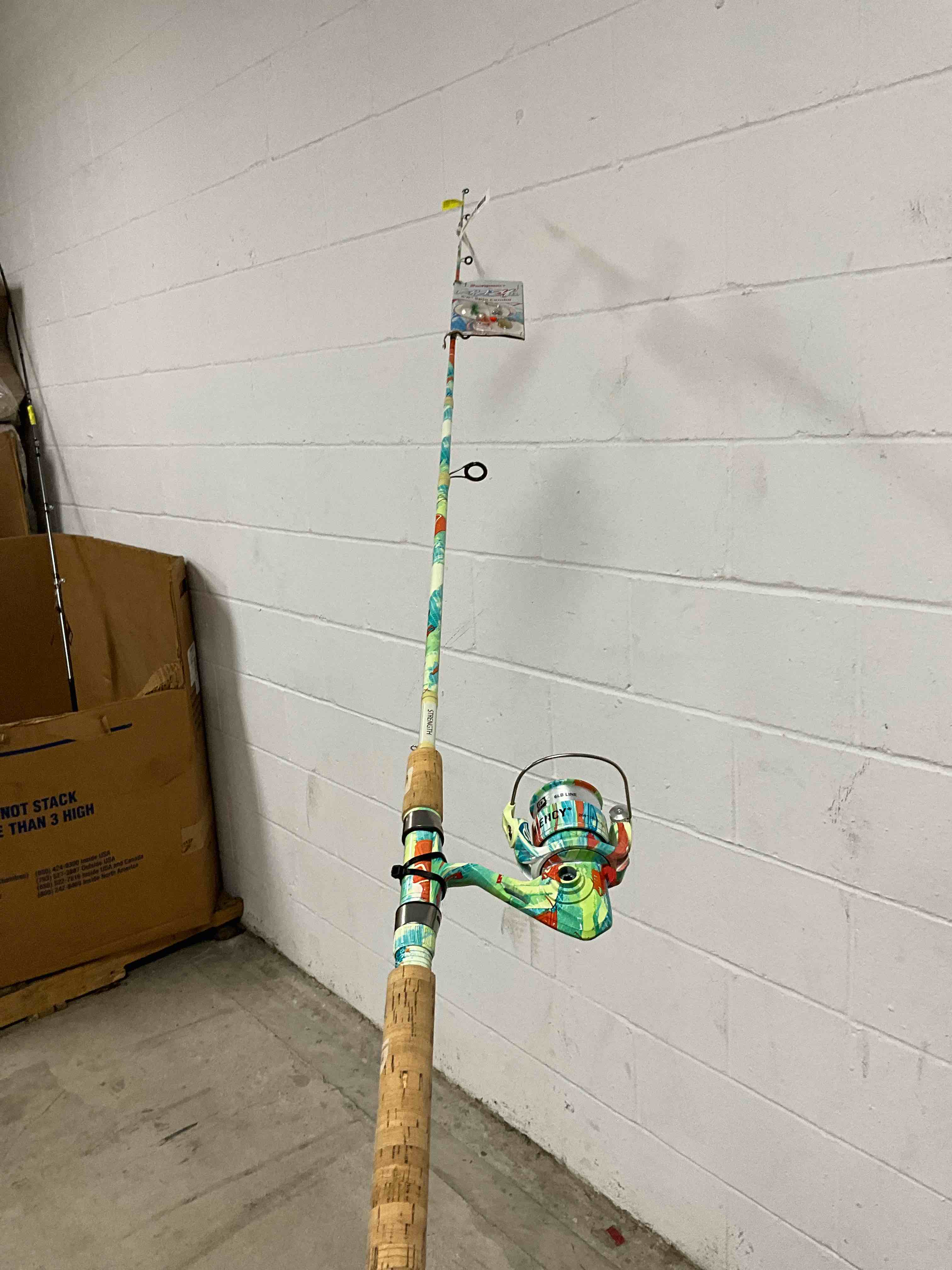 profishiency krazy 2.0 6 inch medium light fiberglass fishing rod combo