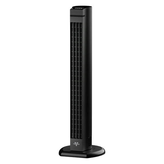 Vornado 4T Oscillating Tower Fan with Remote Control, 40" Tall, Black