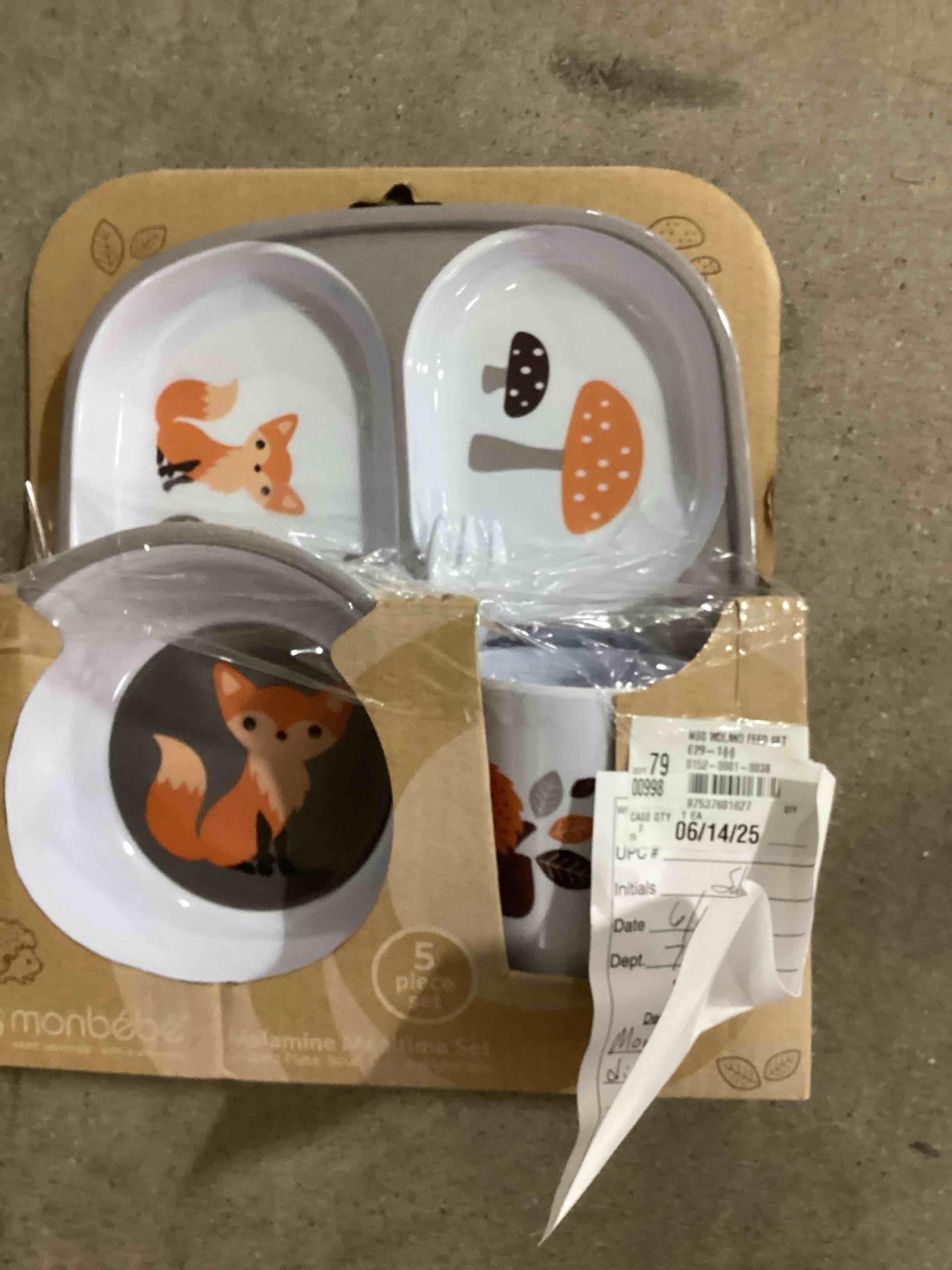 Monbebe 5-piece Kids Mealtime Set, Woodland 