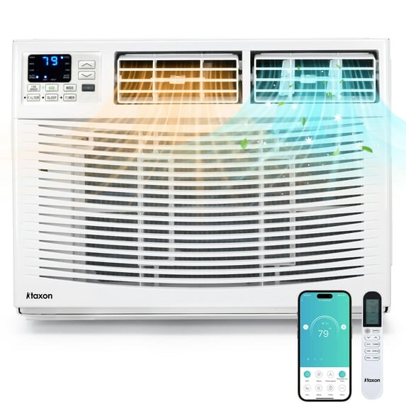 ktaxon wifi enabled 24000 btu heat and cool window air conditioner with wifi controls