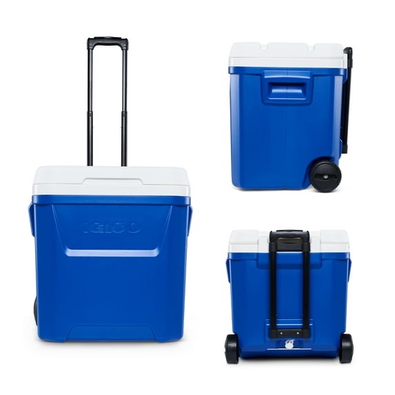 igloo 60 qt laguna ice chest cooler with wheels, blue