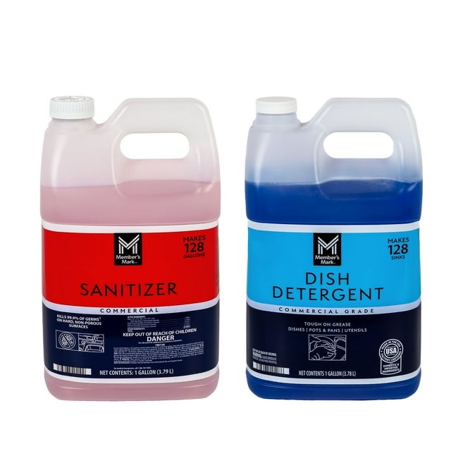 Member's Mark Commercial Dish +Sanitizer Combo, 2 gals.