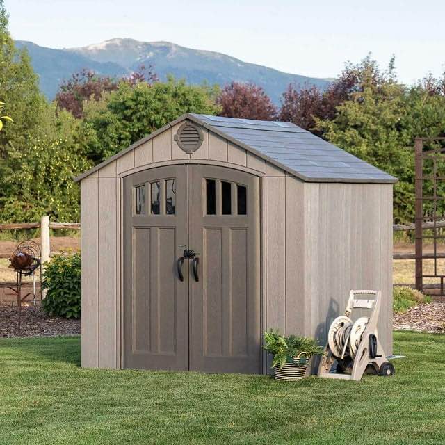 lifetime 8'x 7.5' outdoor storage shed