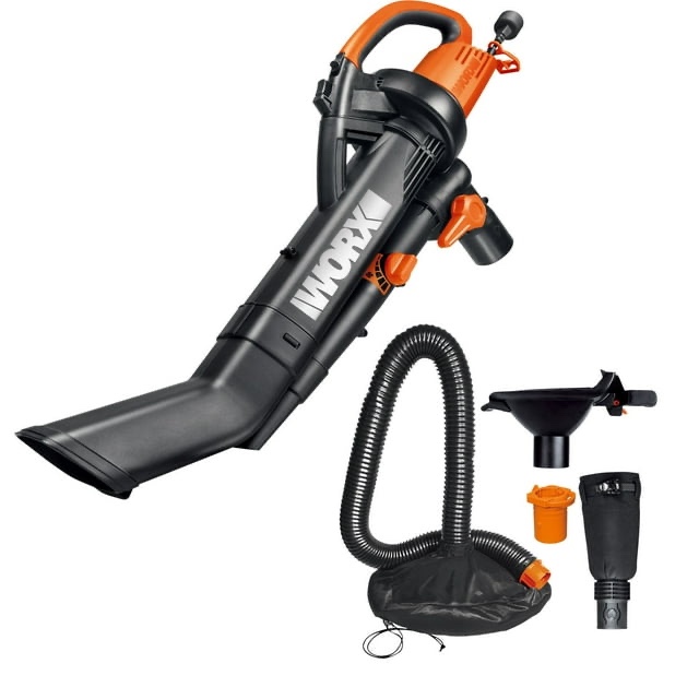worx trivac 12 amp 3-in-1 blower/mulcher/vacuum with leafpro collection system