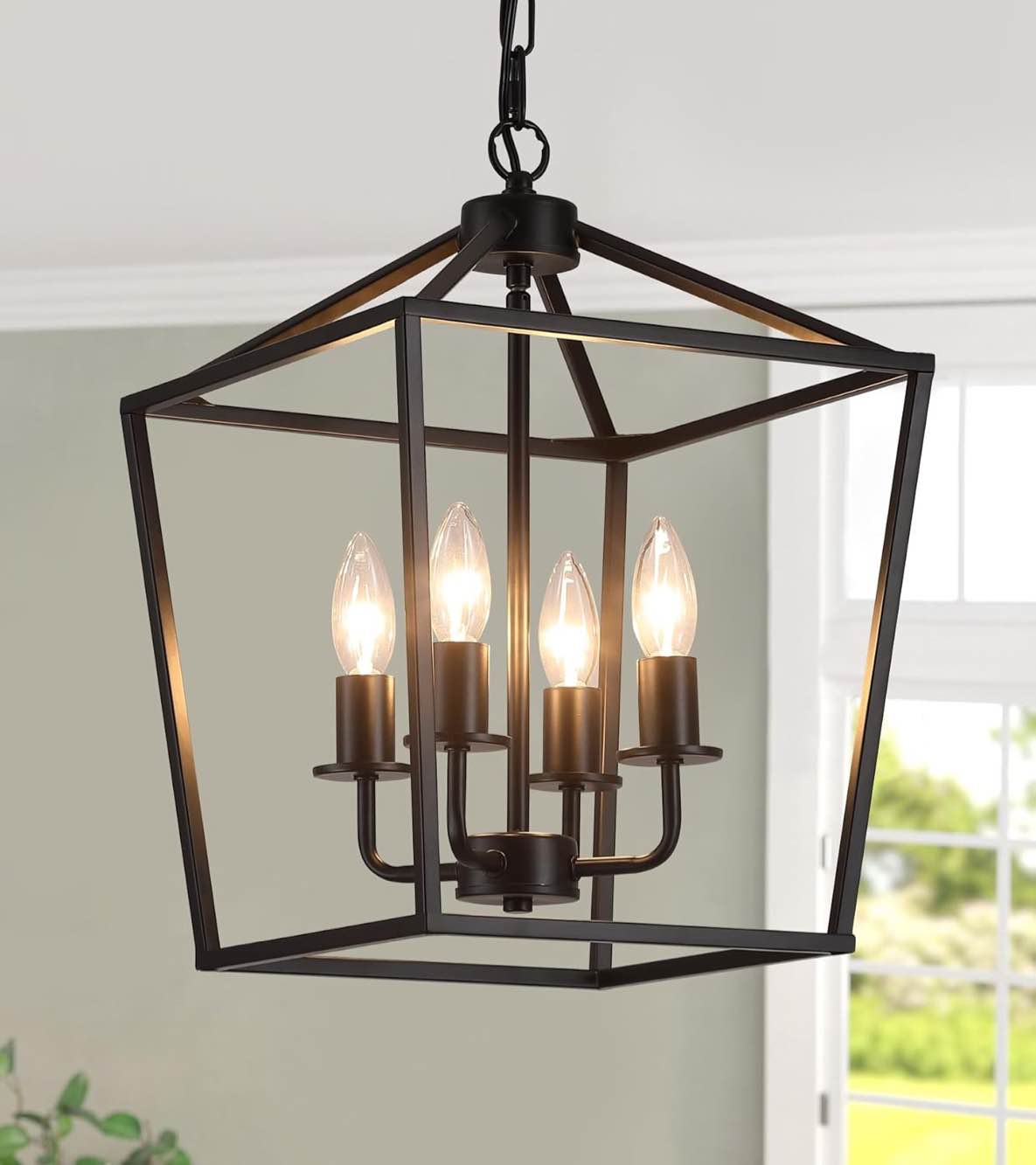 Black chandelier lantern style