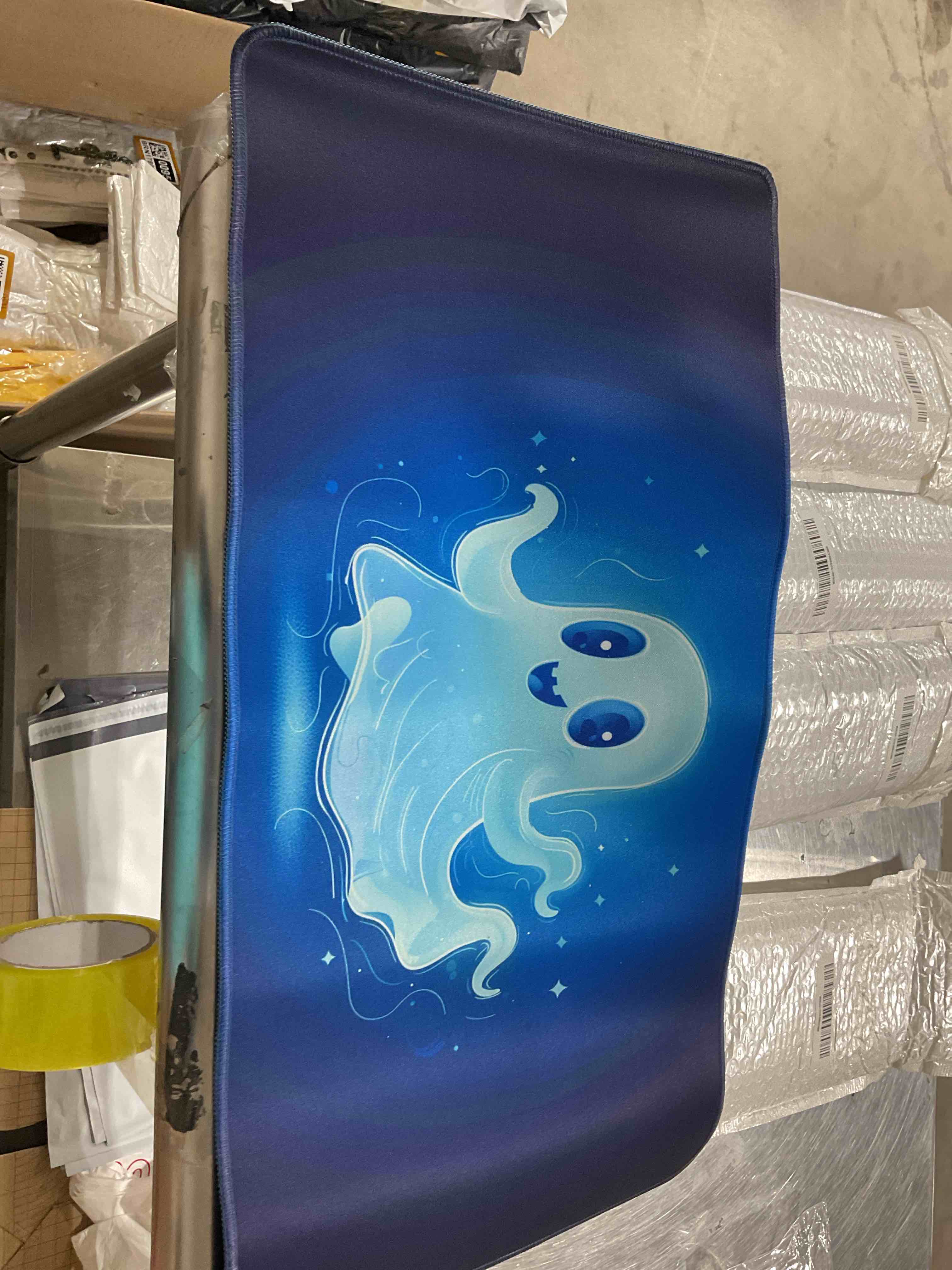 Blue ghost gamer mouse pad