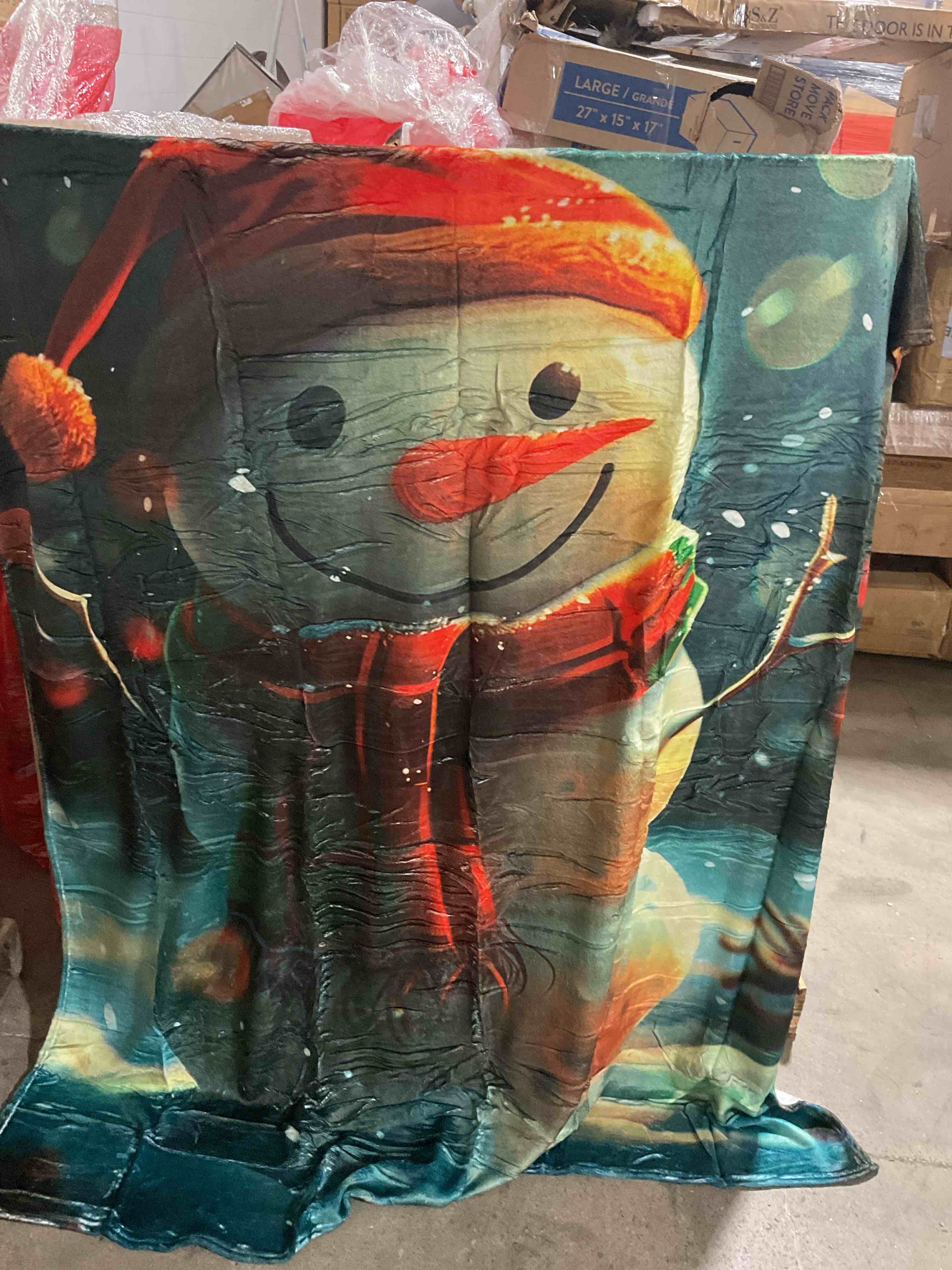 snowman blanket large