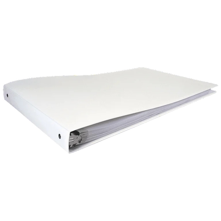 Landscape View (Long) Ring Binder, White 4pk (soft material)