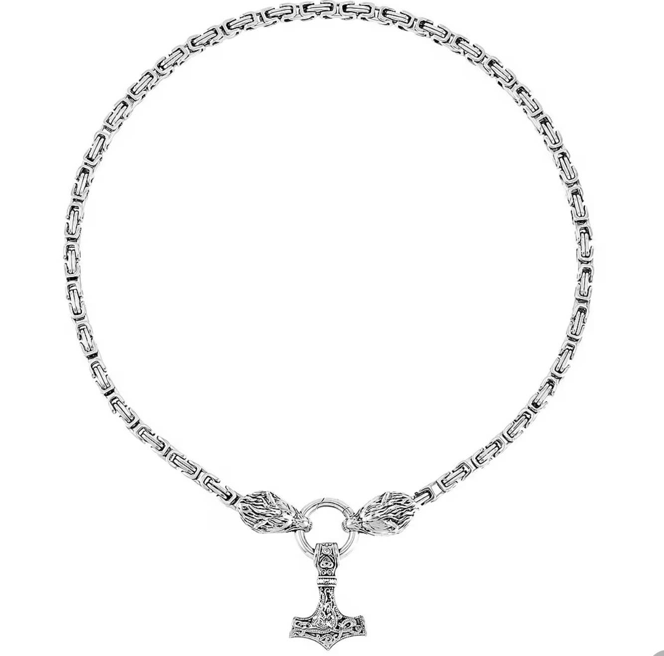 Wolf And Anchor Necklace