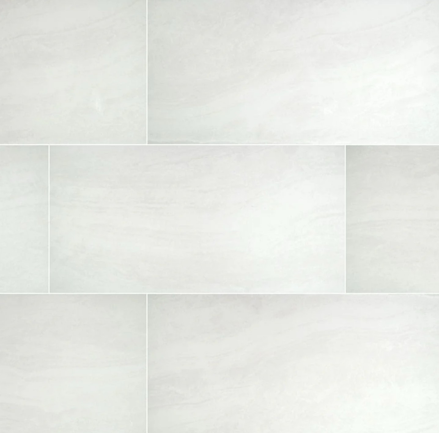 Praia White Porcelain Assorted Floor and Wall Tile 12"x24"  