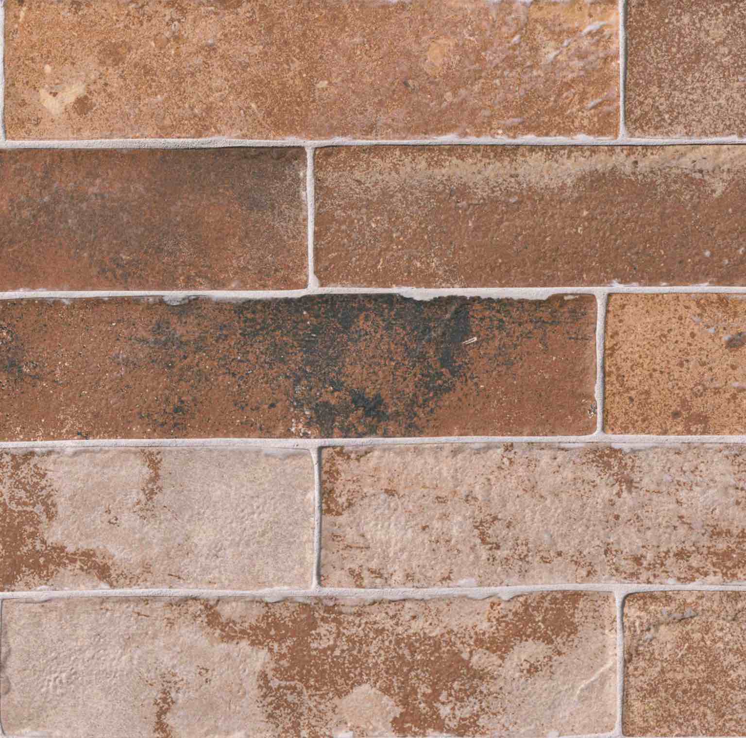 MSI Brickstone Red 2-1/3 In. X 10 In. Porcelain Floor And Wall Tile