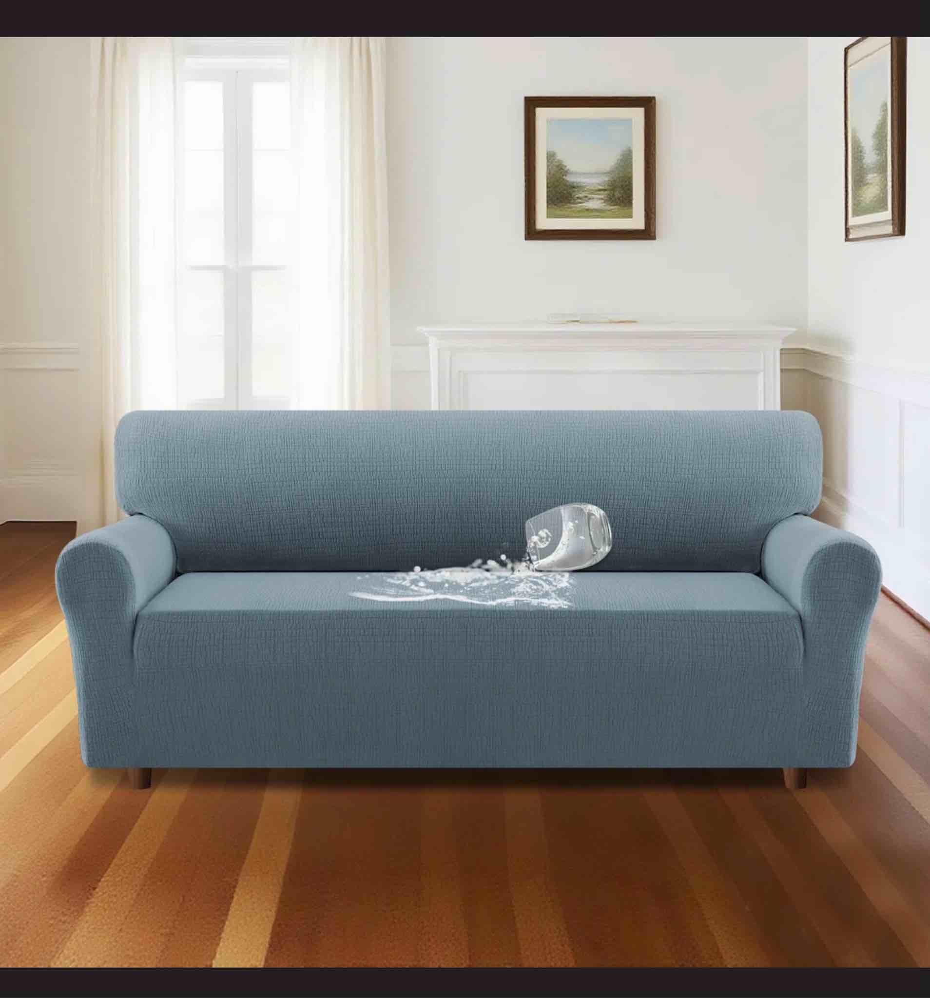 Jacquard Waterproof Slipeover Machine Washable Stretch Sofa Covers