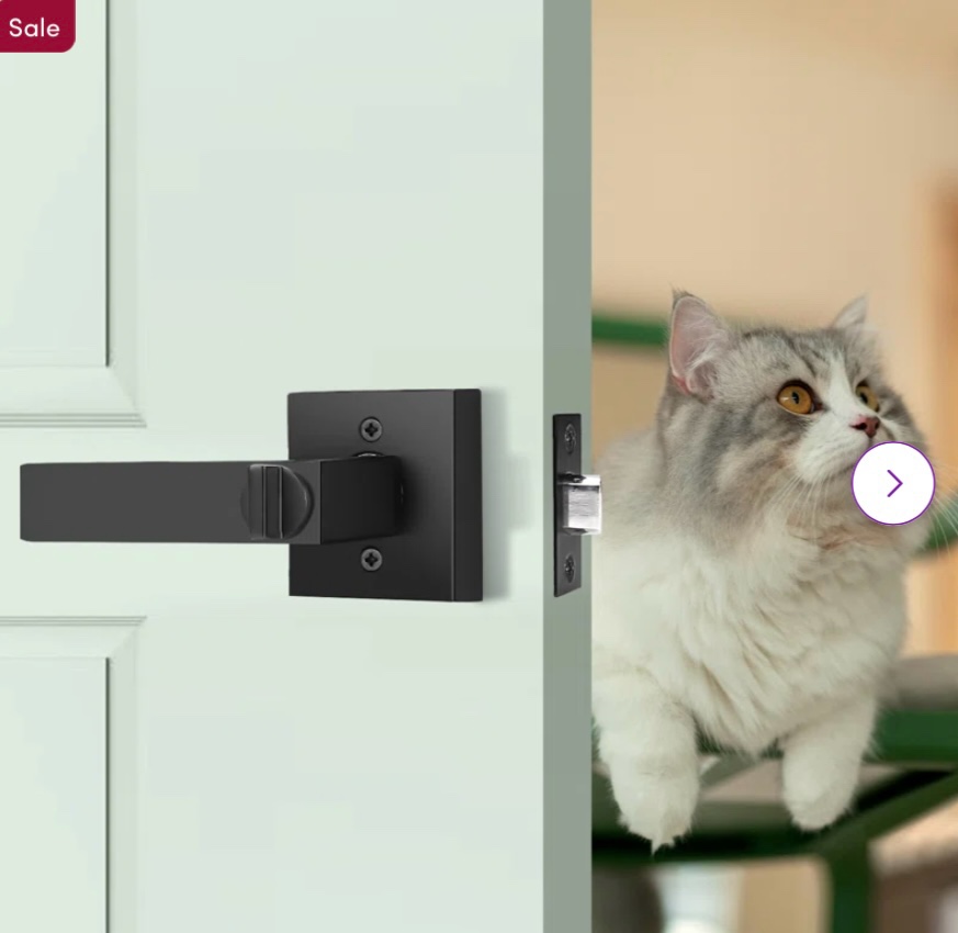 Heavy Duty Privacy Door Lever Keyless Lock with Square Rosette