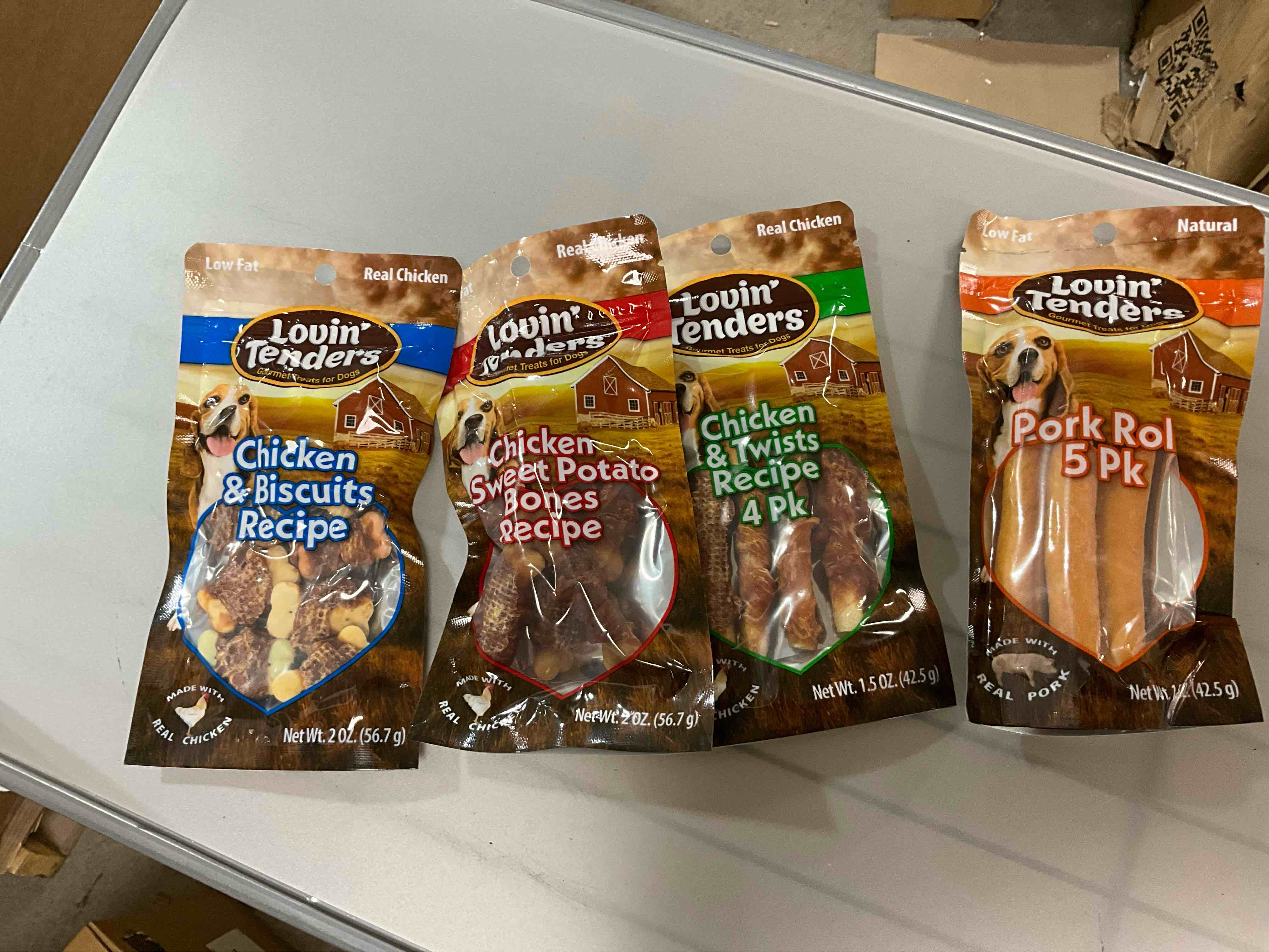 Lovin’ Tenders Gourmet Treats Chicken and Pork Assorted Dog Treat 2.0 Oz Bag