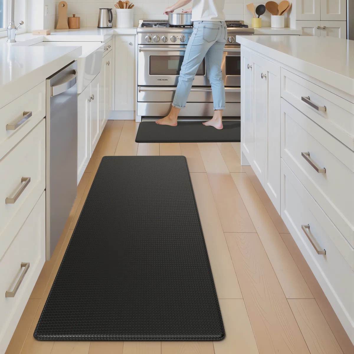 Anti Fatigue Kitchen Mats Non-Slip Waterproof Kitchen Rugs (Set of 2)