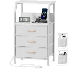 nightstand with three drawers