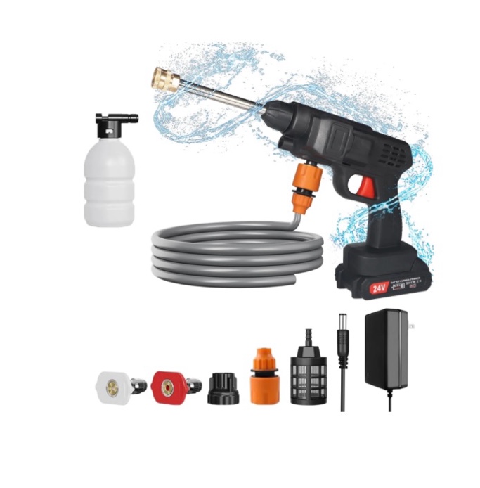paddsun pressure washer, cordless water spray gun with 2 battery portable car washer cleaner