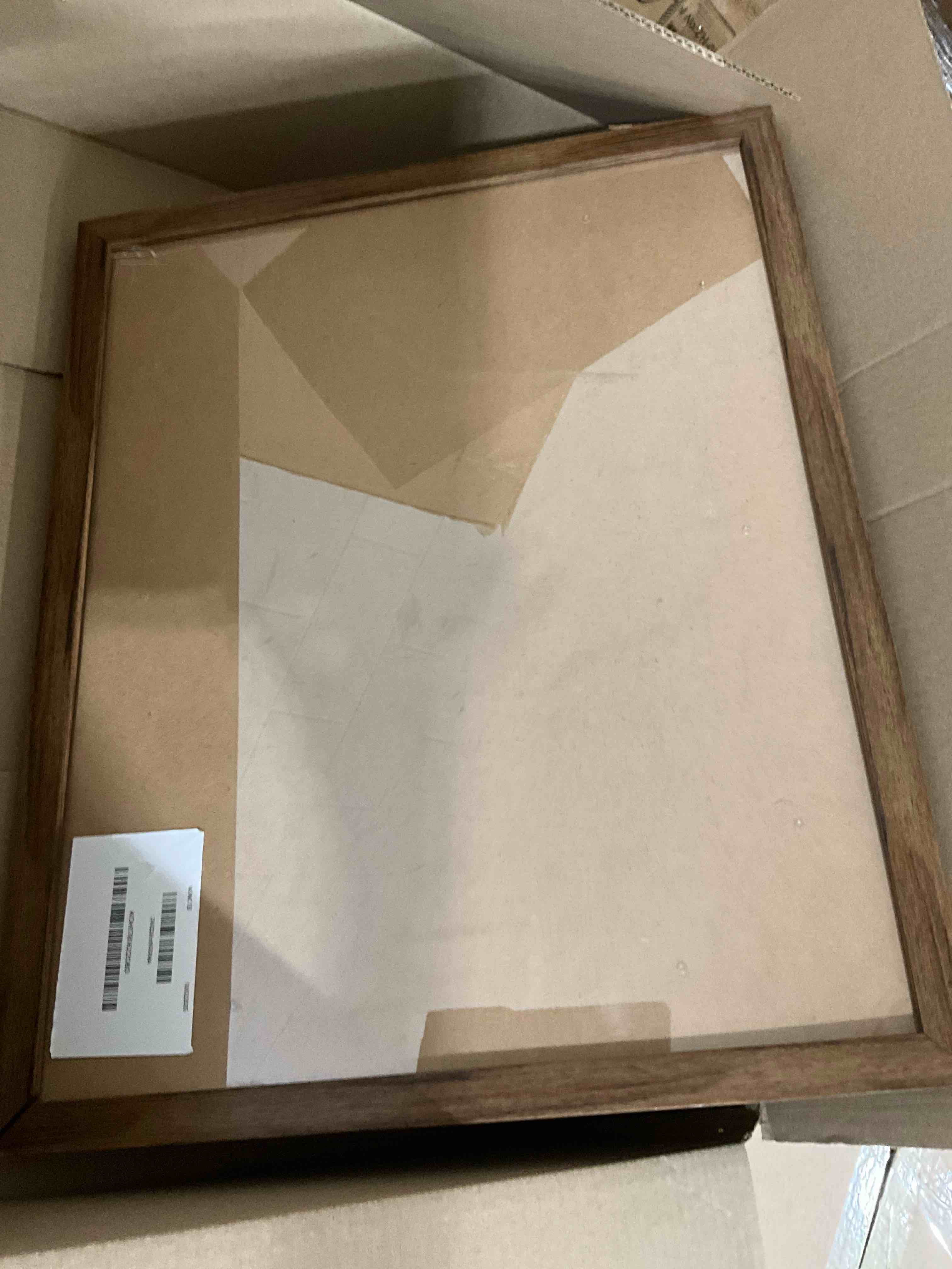 Oak Wood Framed & double Matted Duck Print 21x17 Wooden Frame