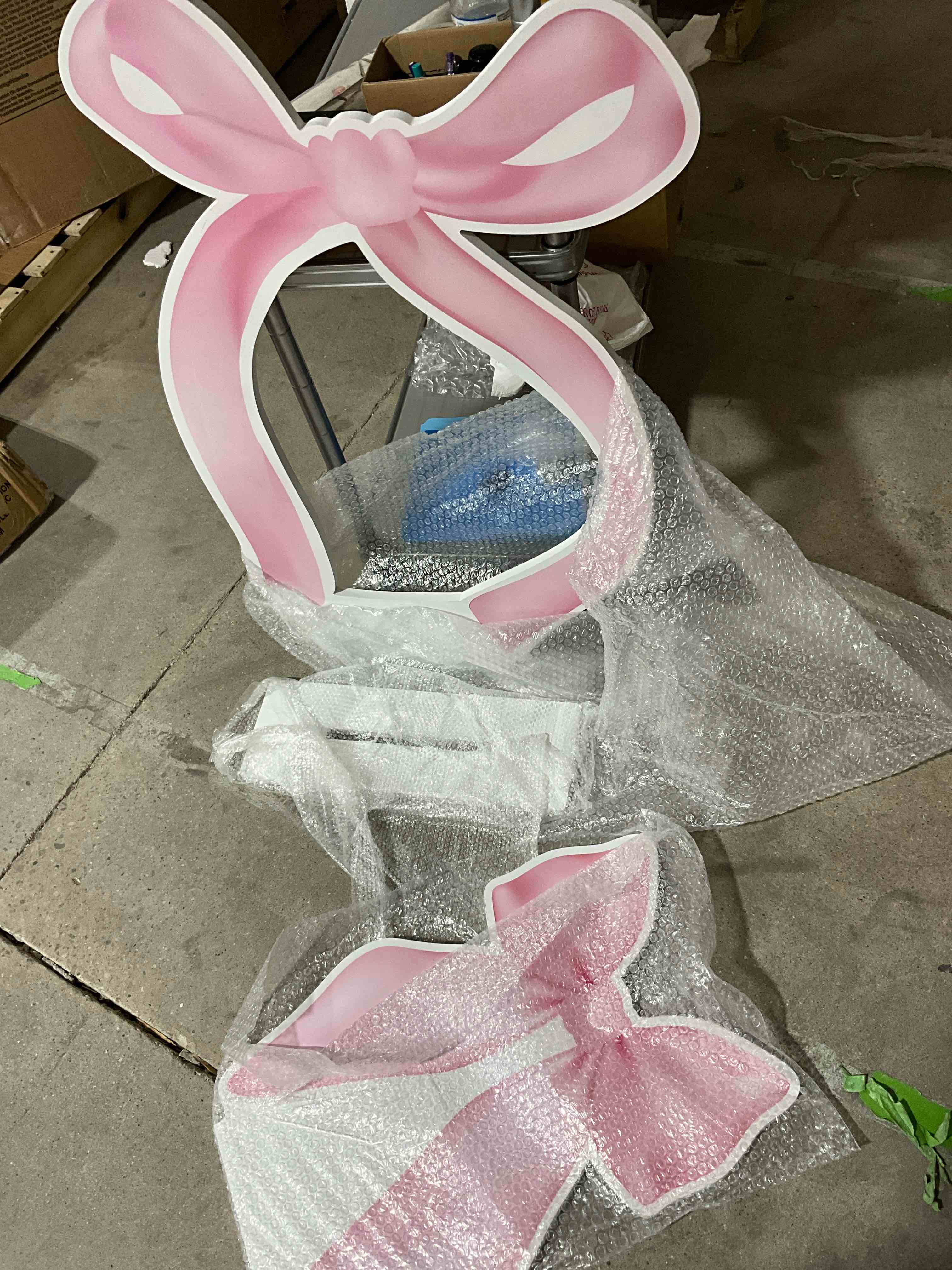 Pink Bow Baby Announcement 