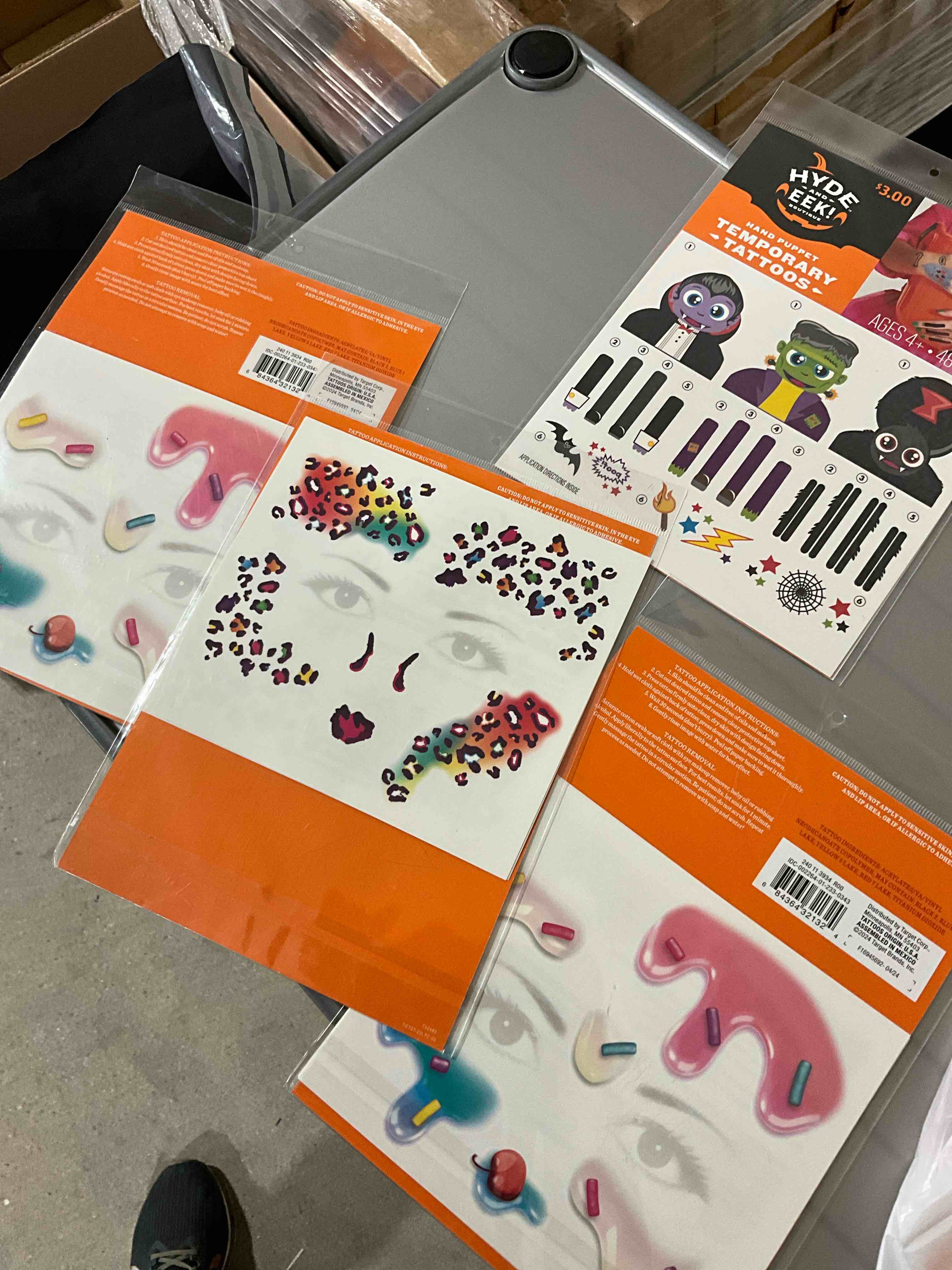  Assorted Temporary Tattoos (Halloween)