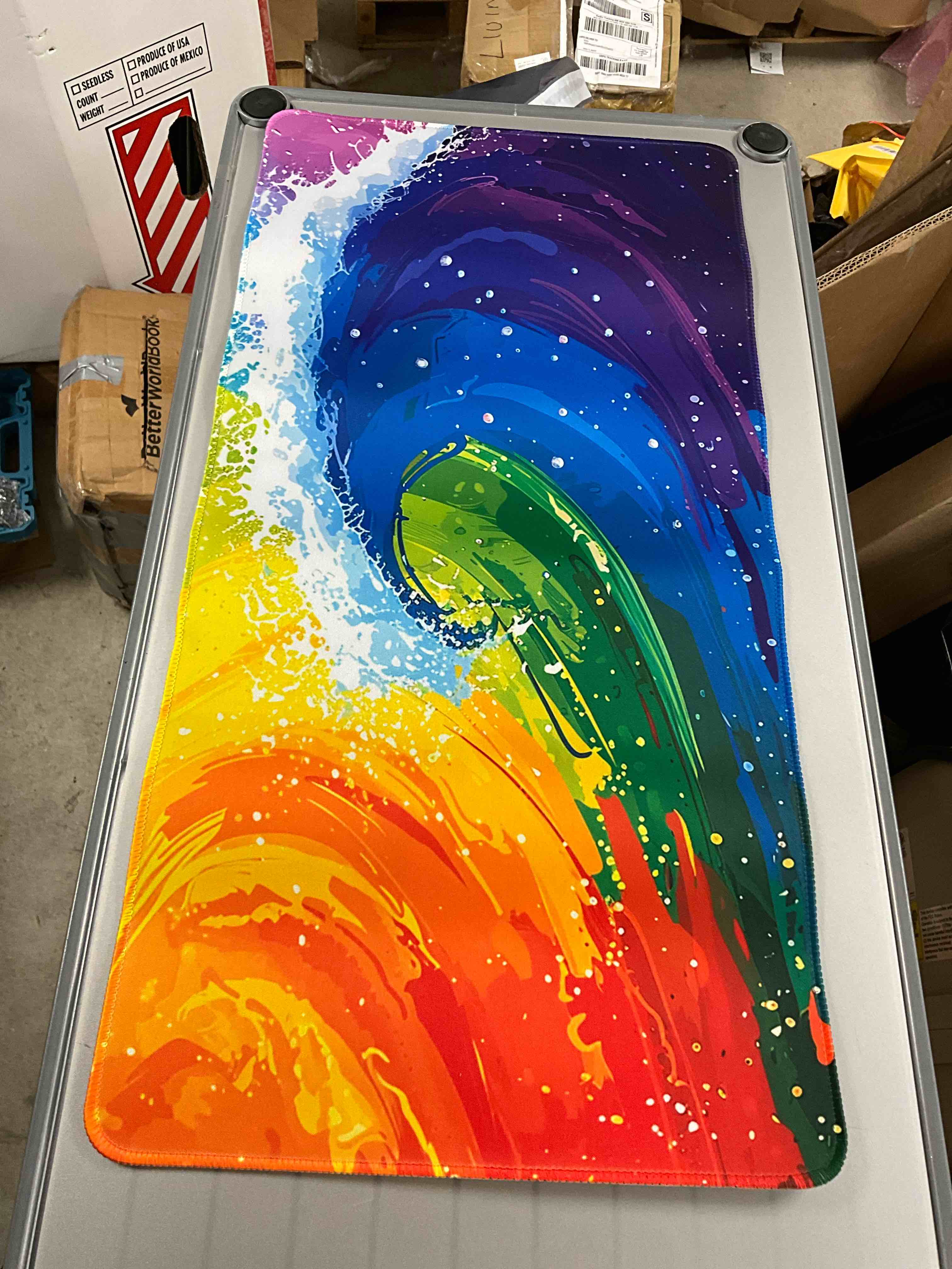 Abstract Paint Gaming Mouse Pad, Large XXL Mouse Pad Gaming, Colored Gaming Desk Mat