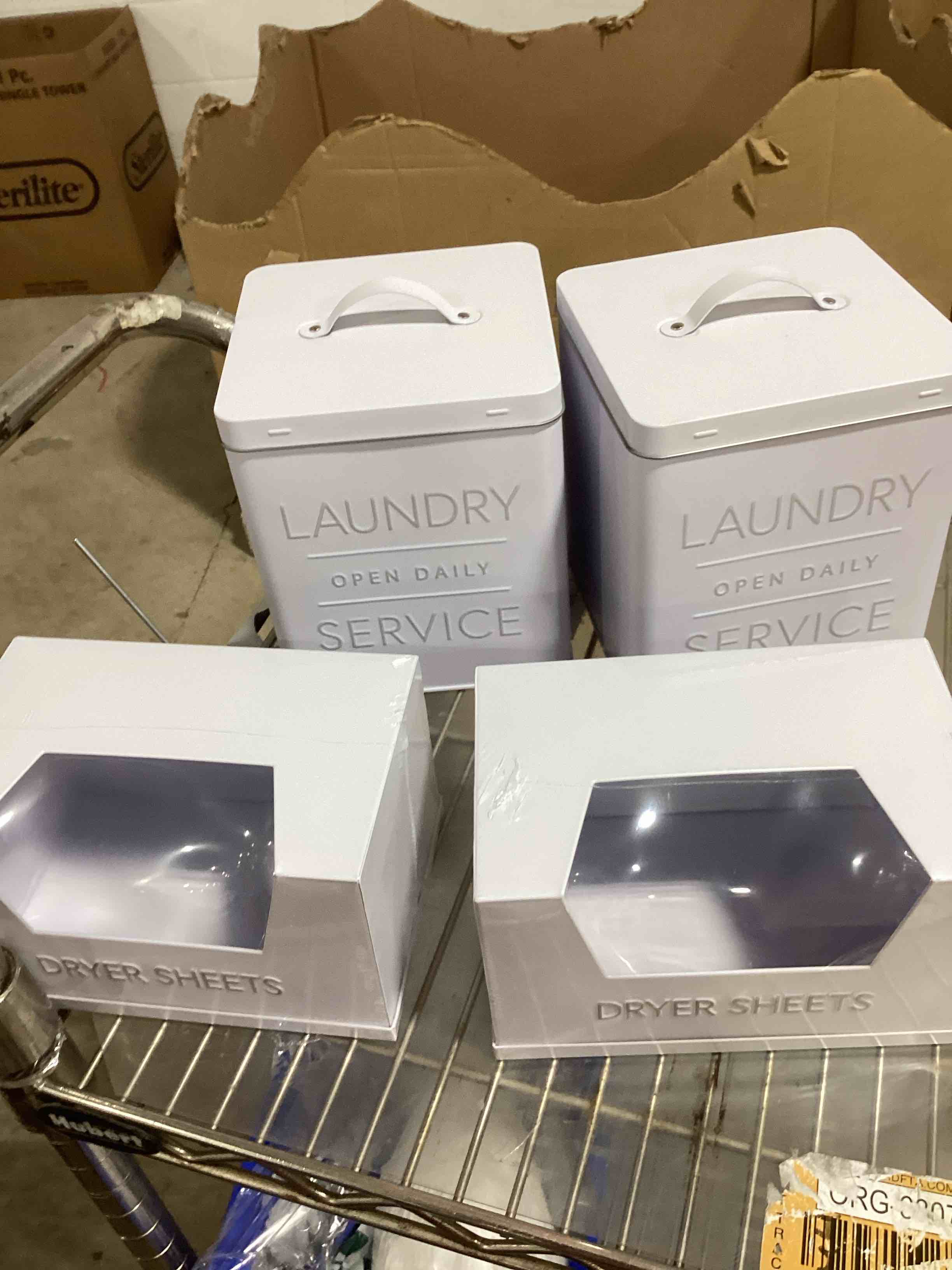 Decorative tin- Laundry bin 