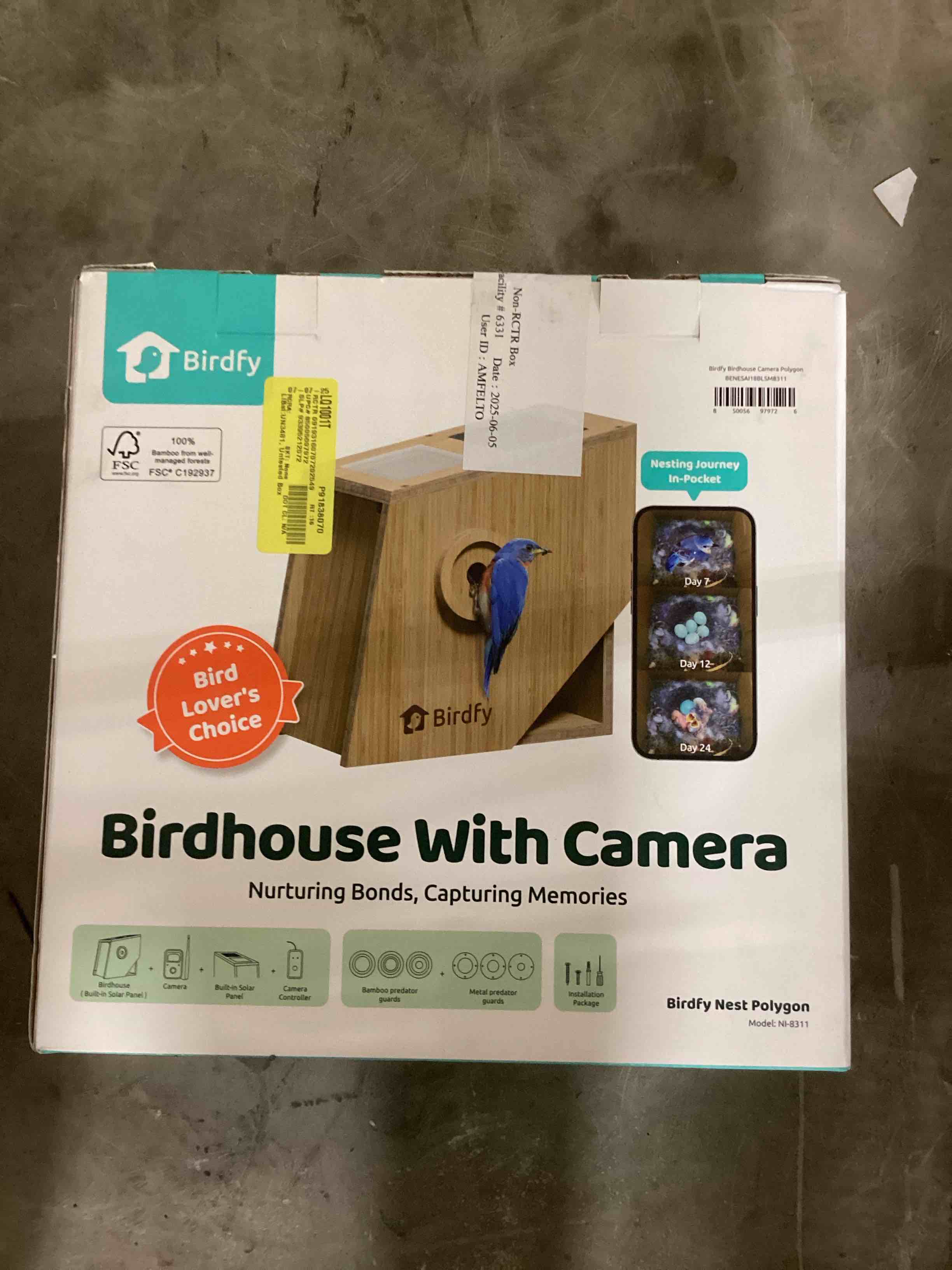 Birdfy Smart Bird House with Solar Powered AI Camera