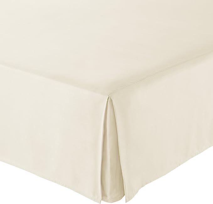 Bed skirt covers cream colored polyester set of 2