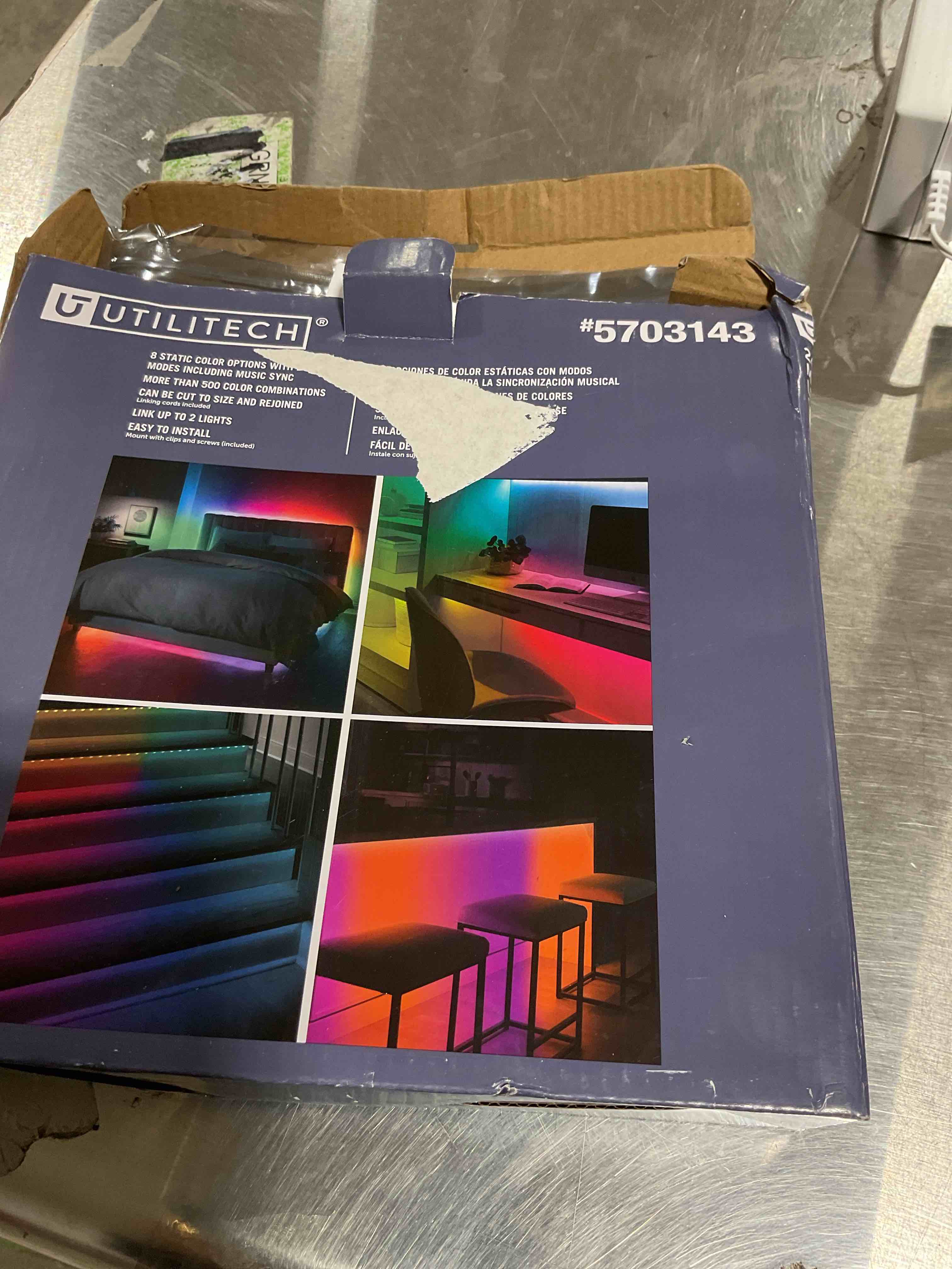 24 foot plug-in, music sink, LED and door strip light