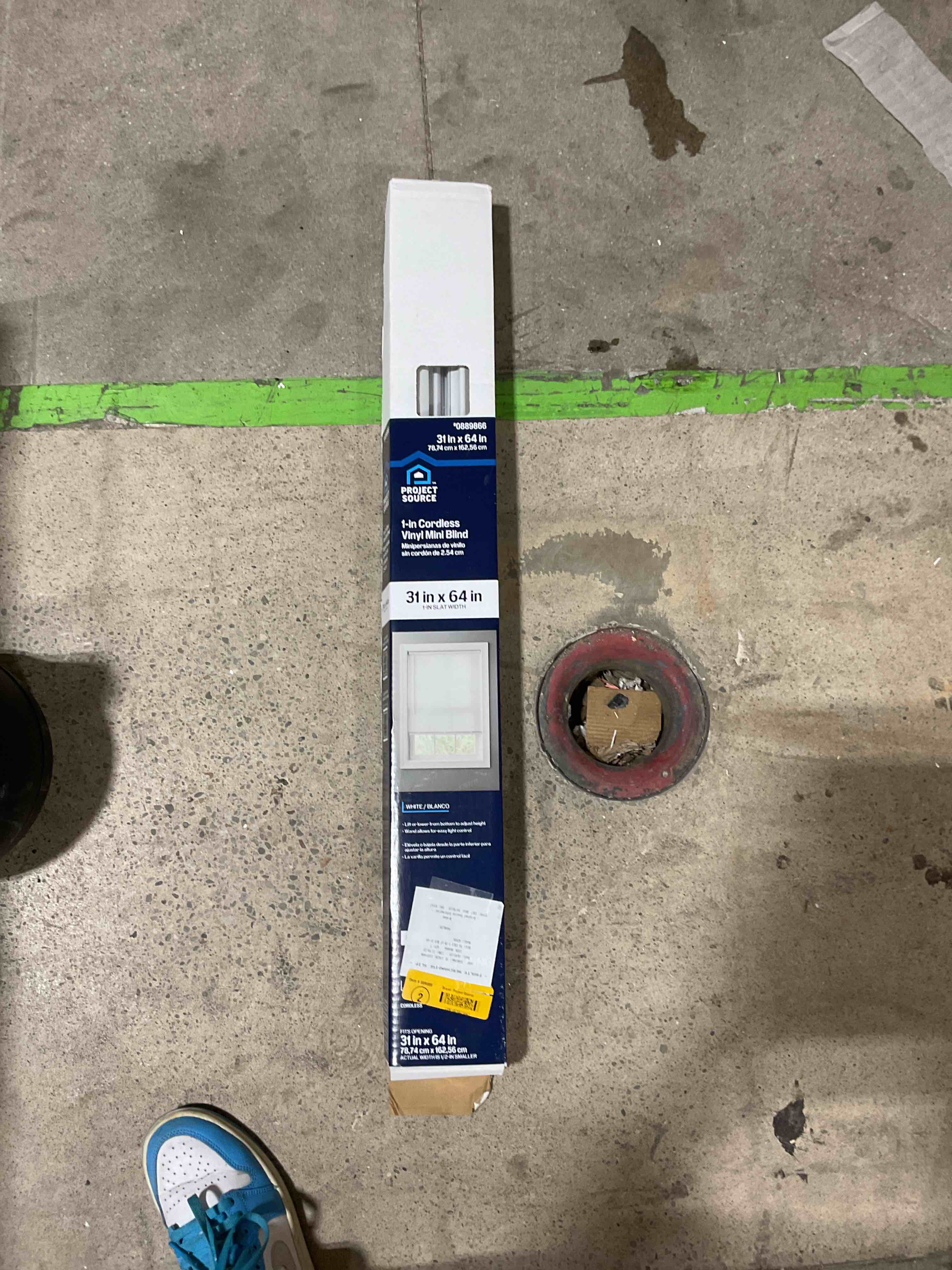 4 box’s of 1 inch cordless vinyl, mini blinds 31” x 64”