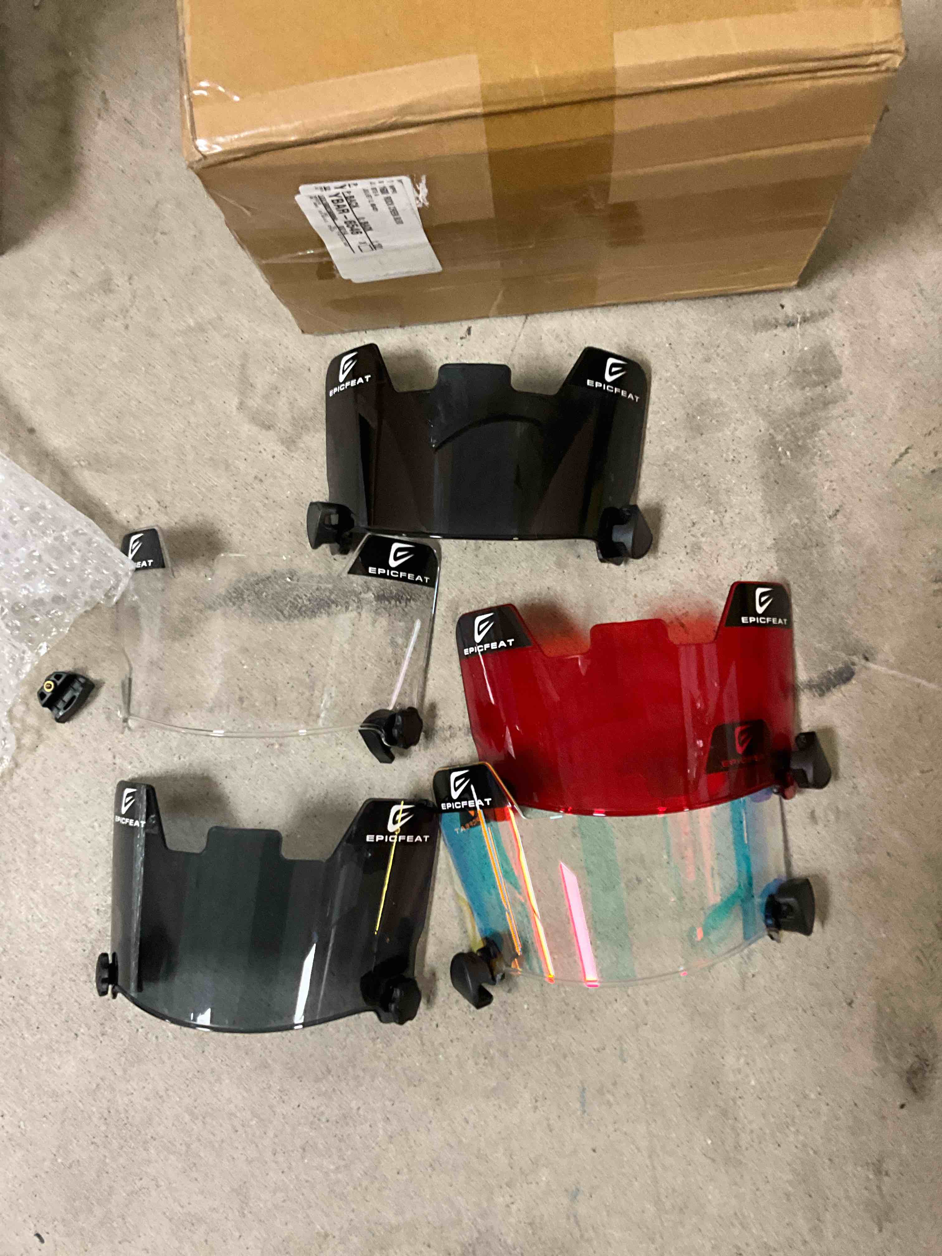 EPICFEAT FOOTBALL HAMLET VISORS set of 5 